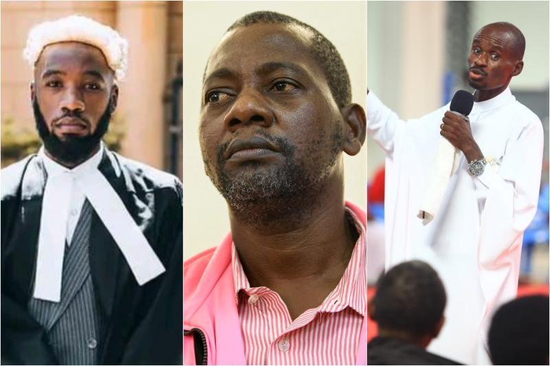 Photocollage of Brian Mwendwa, Pastor Ezekiel Odero, and Paul Mackenzie.